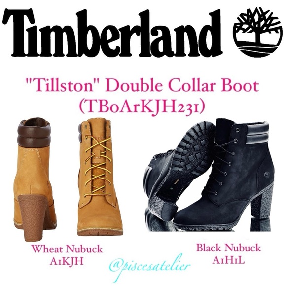 Timberland Tillston 6” Double Collar Boot in Wheat Nubuck or Black (TB0A1KJH231) - Picture 7 of 16